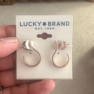 Lucky Brand Gold-Tone Curved Earrings